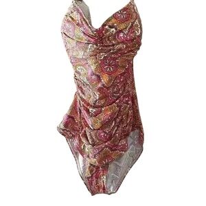 Tommy Bahama Multi Color One piece Swimsuit NEW